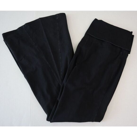 Offline Aerie Women's Sz S Black Wash OG Foldover Super Flare High-Rise Leggings - Picture 6 of 8